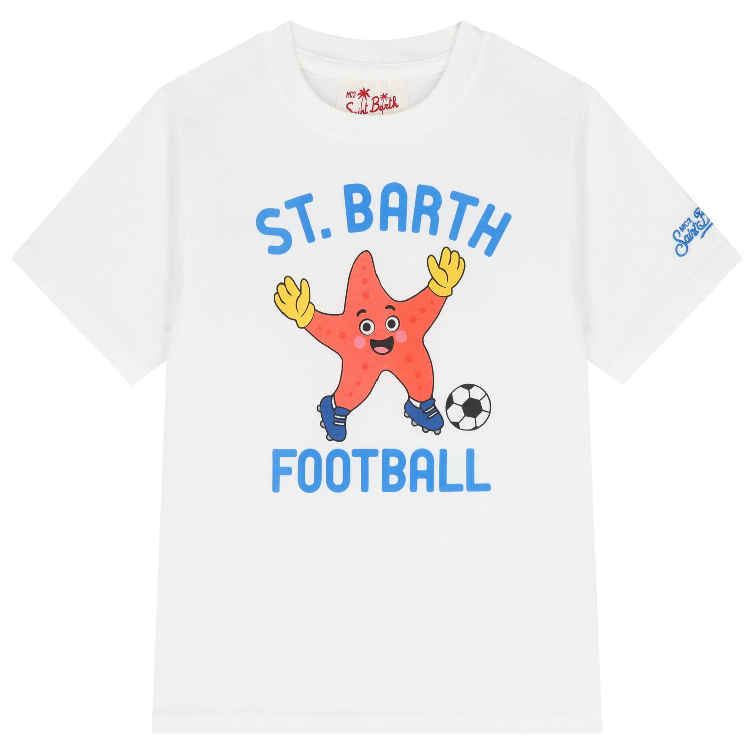 Boys White Starfish T-Shirt, 1, hi-res