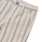 Boys White & Beige Shorts Set, 1, hi-res