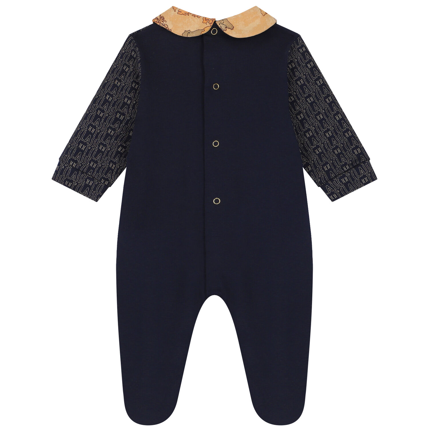 Baby Boys Navy Blue Logo Babygrow, 1, hi-res