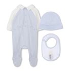 Blue & White Logo Babygrow Gift Set, 2, hi-res