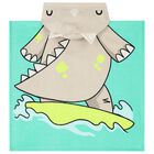 Baby Boys Green Dinosaur Towel, 1, hi-res