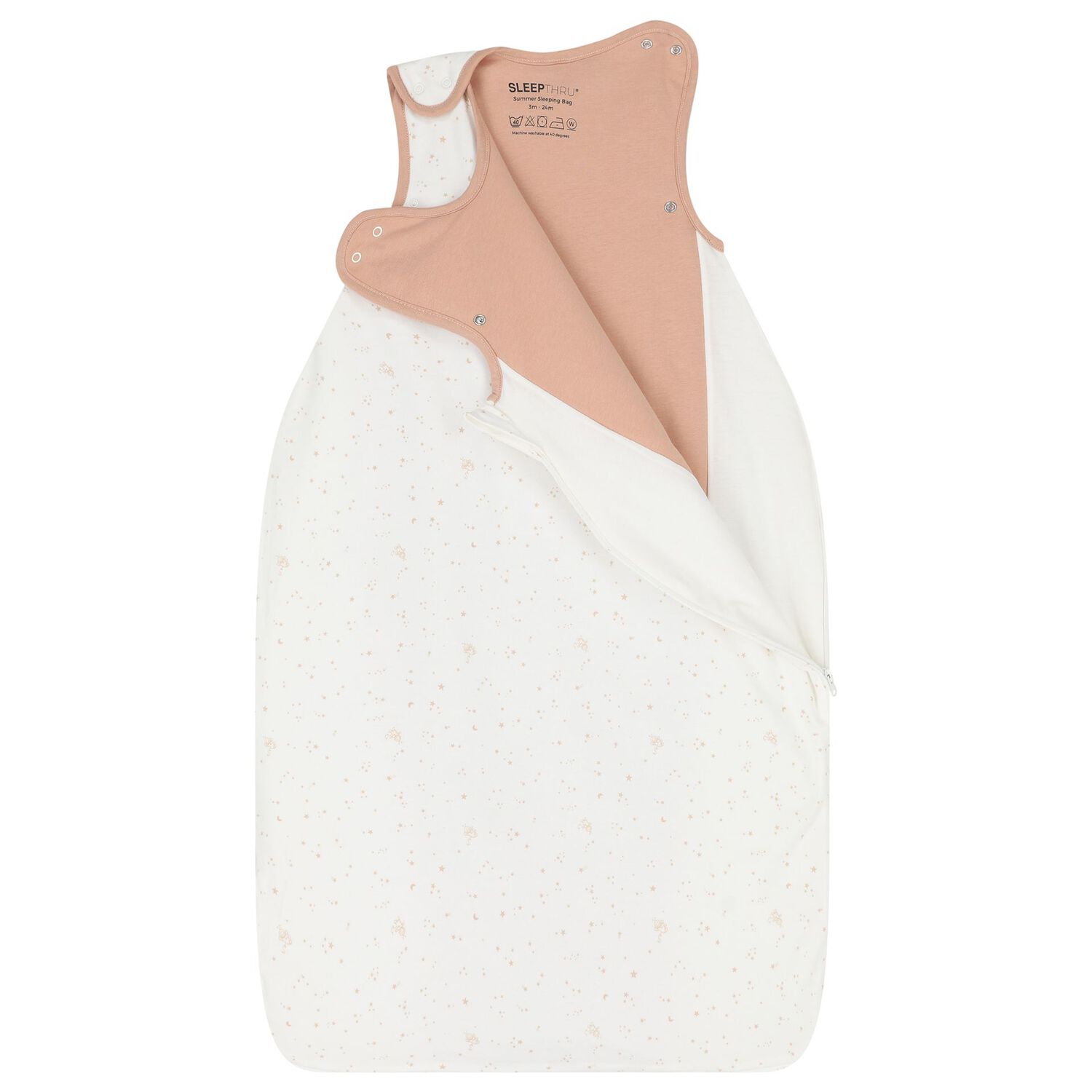 Baby Girls White & Beige Aerotemp Sleeping Bag, 2, hi-res
