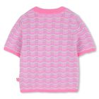 Girls Pink & Purple Crochet Knit Top, 1, hi-res