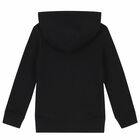 Boys Black Logo Hoodie, 1, hi-res