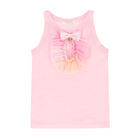 Girls Pink Tulle Ruffle Top, 2, hi-res