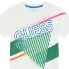 Boys White Logo T-Shirt, 1, hi-res