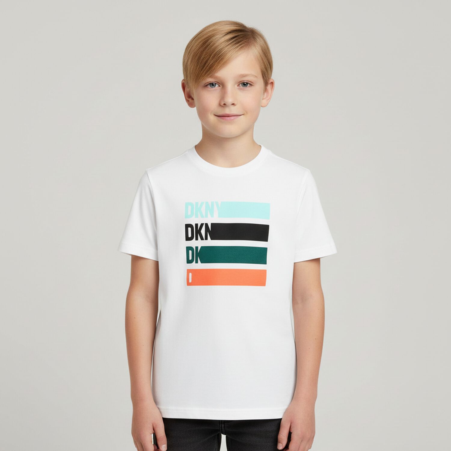Boys White Logo T-Shirt, 2, hi-res image number null