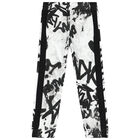 White & Black Graffiti Logo Joggers, 1, hi-res