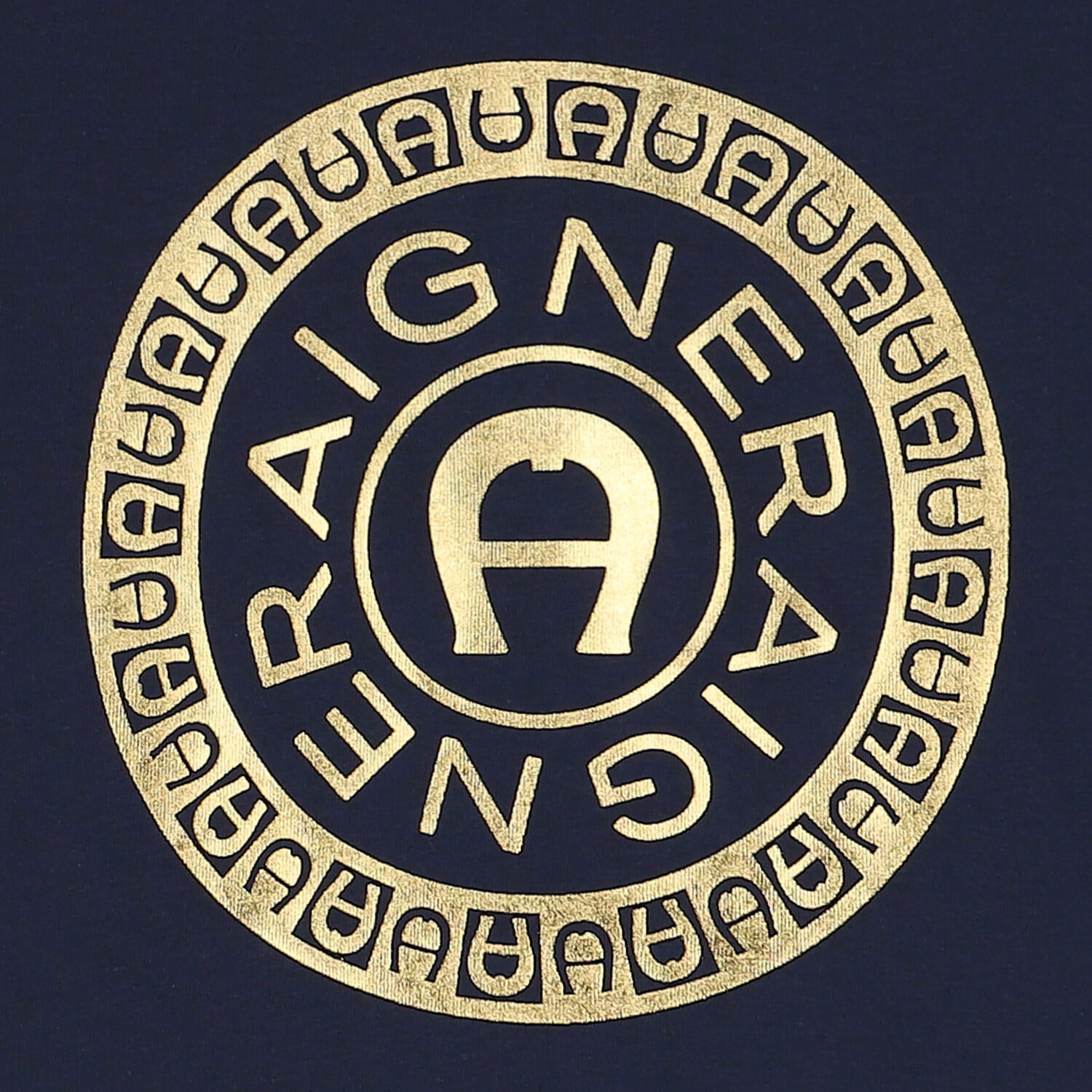 Boys Navy Blue & Gold Logo T-Shirt, 3, hi-res