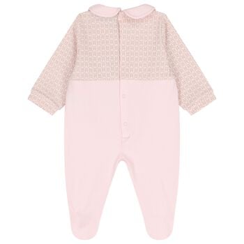 Baby Girls Pink Logo Babygrow