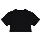 Girls Black Logo T-Shirt, 1, hi-res