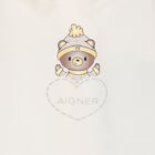 Ivory Teddy Bear Logo Babygrow, 1, hi-res
