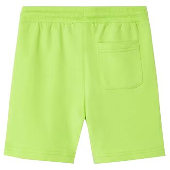 Boys Lime Green Logo Shorts