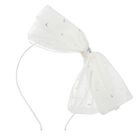 Girls Ivory Bow Headband, 2, hi-res