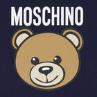 Navy Blue Teddy Bear Logo Baby Blanket, 2, hi-res