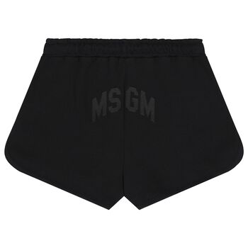 Girls Black Logo Shorts