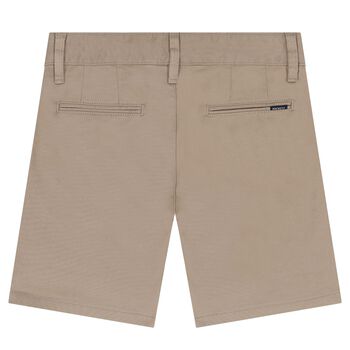 Boys Beige Logo Shorts