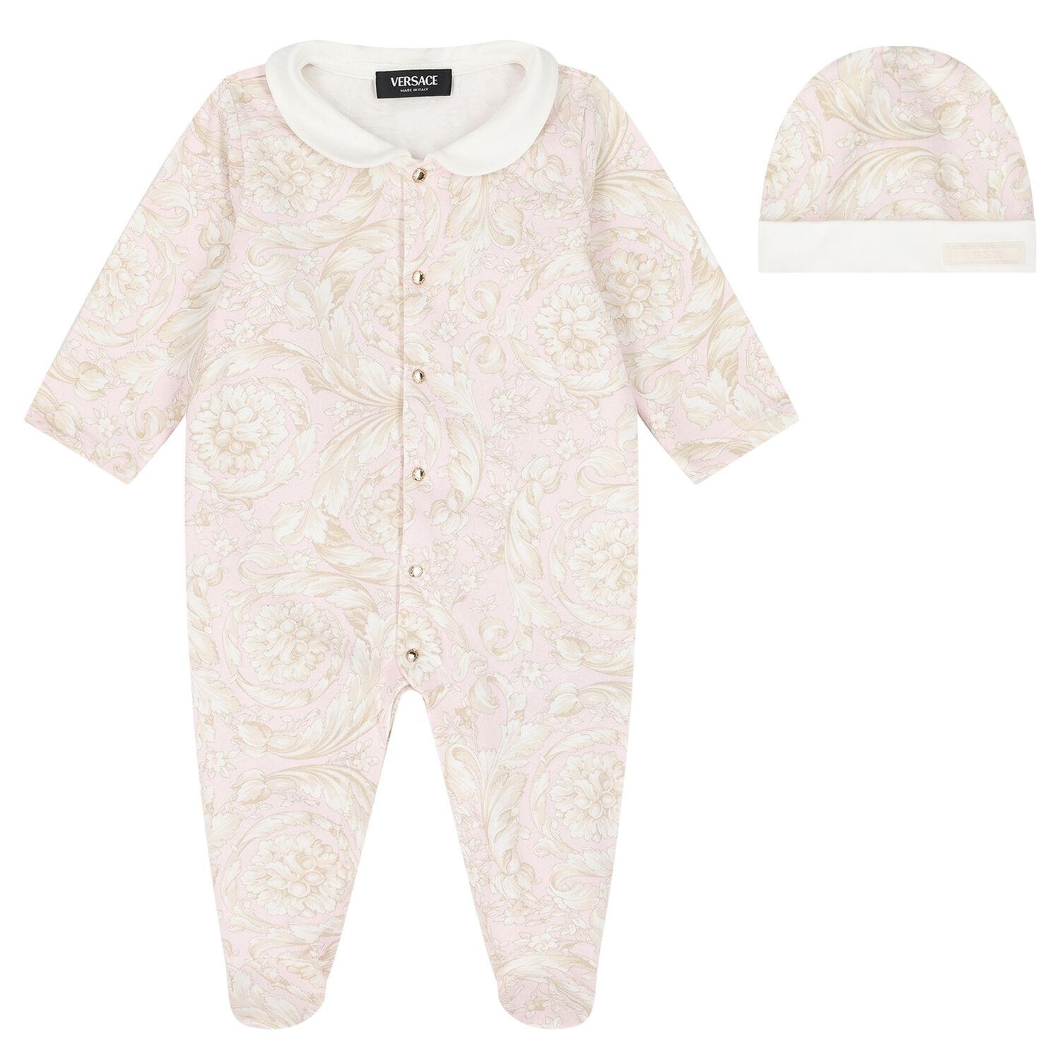 Baby Pink Barocco Babygrow Gift Set, 1, hi-res image number null