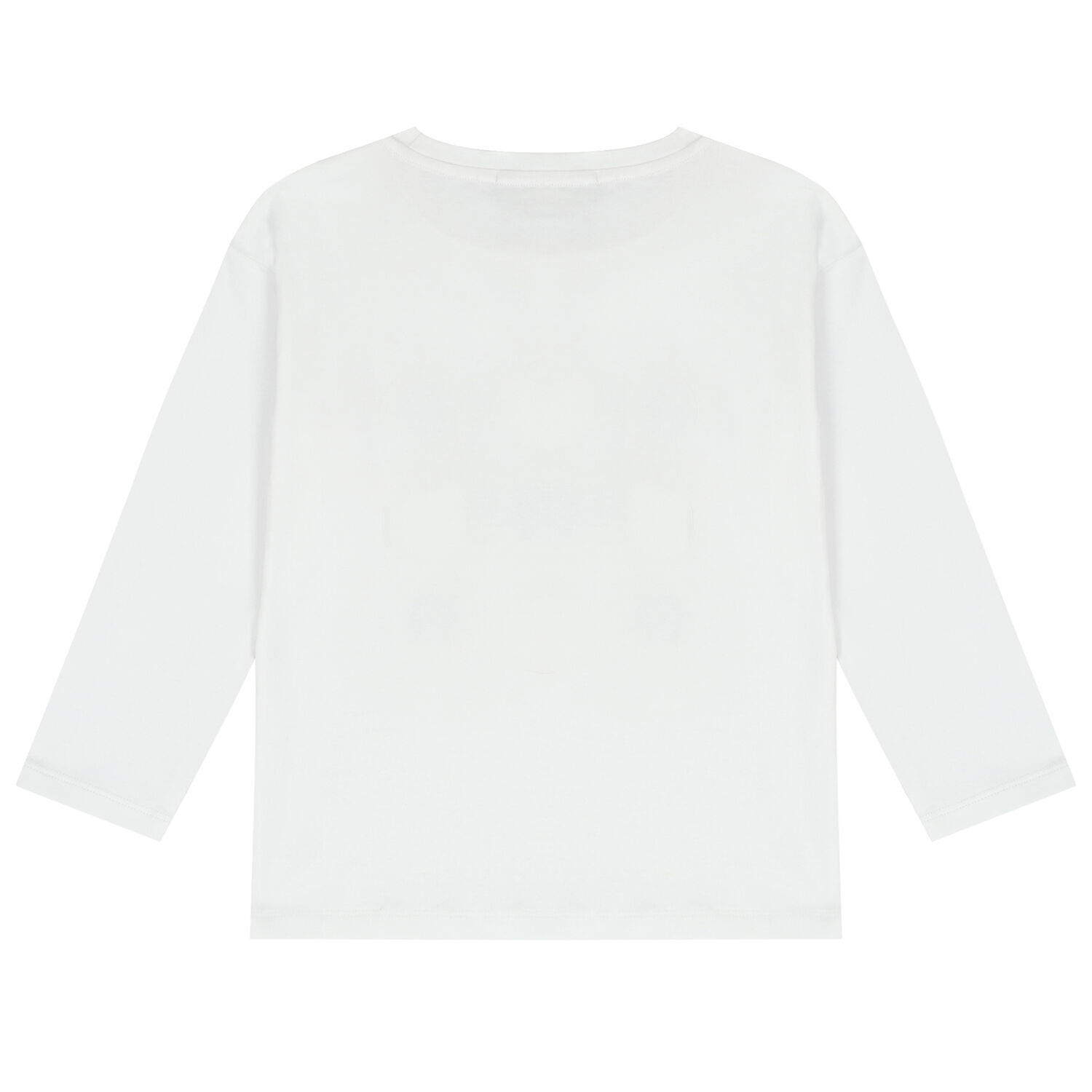 Girls White Logo Long Sleeve Top, 1, hi-res