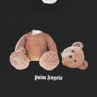 Boys Black Teddy Bear Logo T-Shirt, 2, hi-res