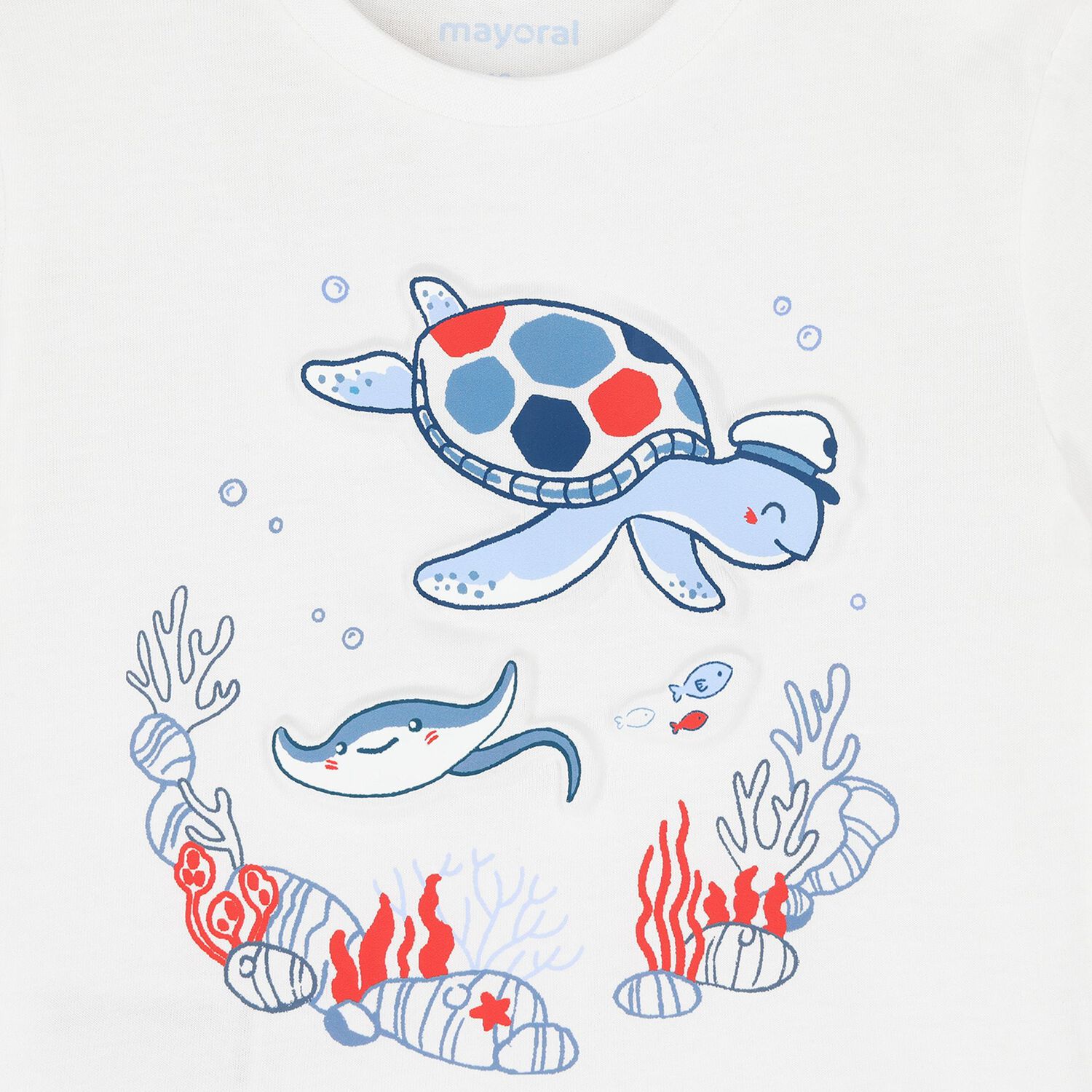 Younger Boys White & Navy Blue Shorts Set, 2, hi-res