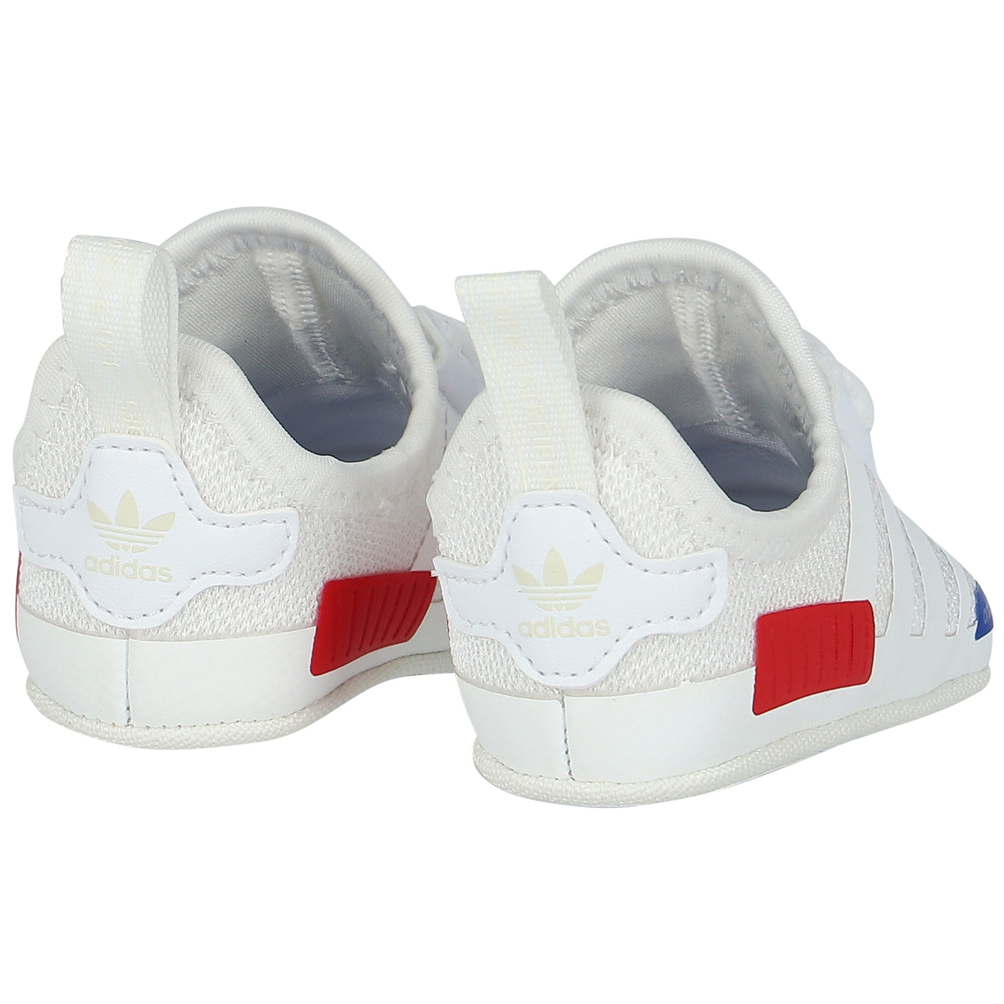 Adidas Kids White NMD Crib Pre Walker Shoes Junior Couture UK