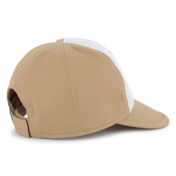 Baby Boys White & Beige Logo Cap