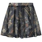 Girls Black & Beige Paisley Skirt, 2, hi-res