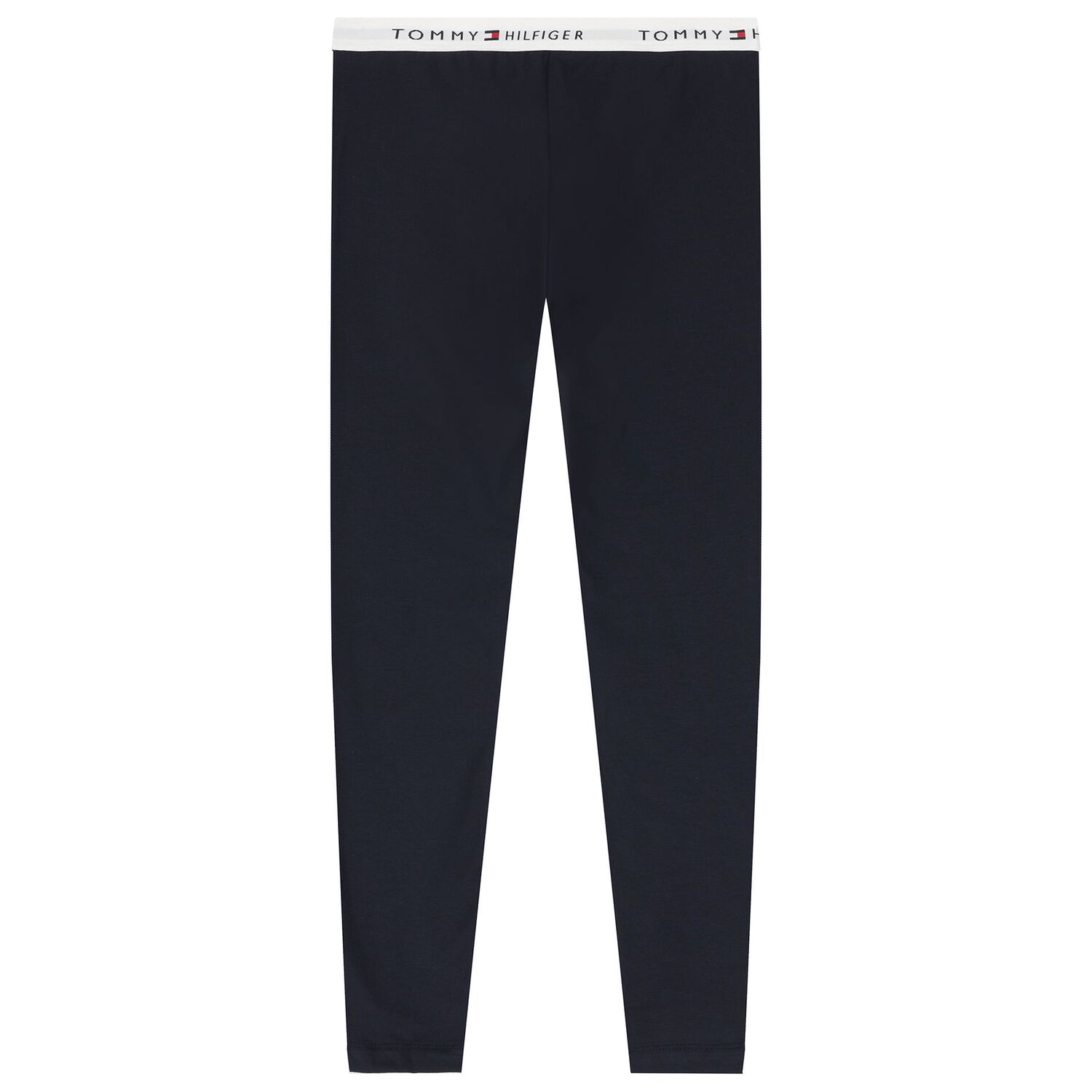 Girls White & Navy Blue Cotton Leggings ( 2-Pack ), 1, hi-res image number null