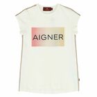 Girls Ivory Logo T-Shirt, 3, hi-res