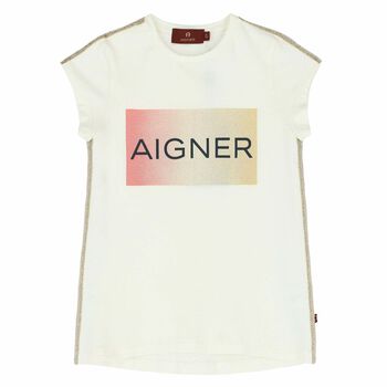 Girls Ivory Logo T-Shirt