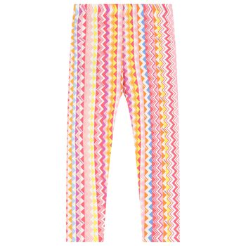 Girls Multi-Coloured Zig Zag Leggings