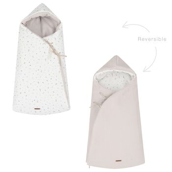 Ivory & Beige Hooded Reversible Baby Nest