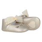 Baby Girls Gold Bow Pre Walker Shoes, 3, hi-res