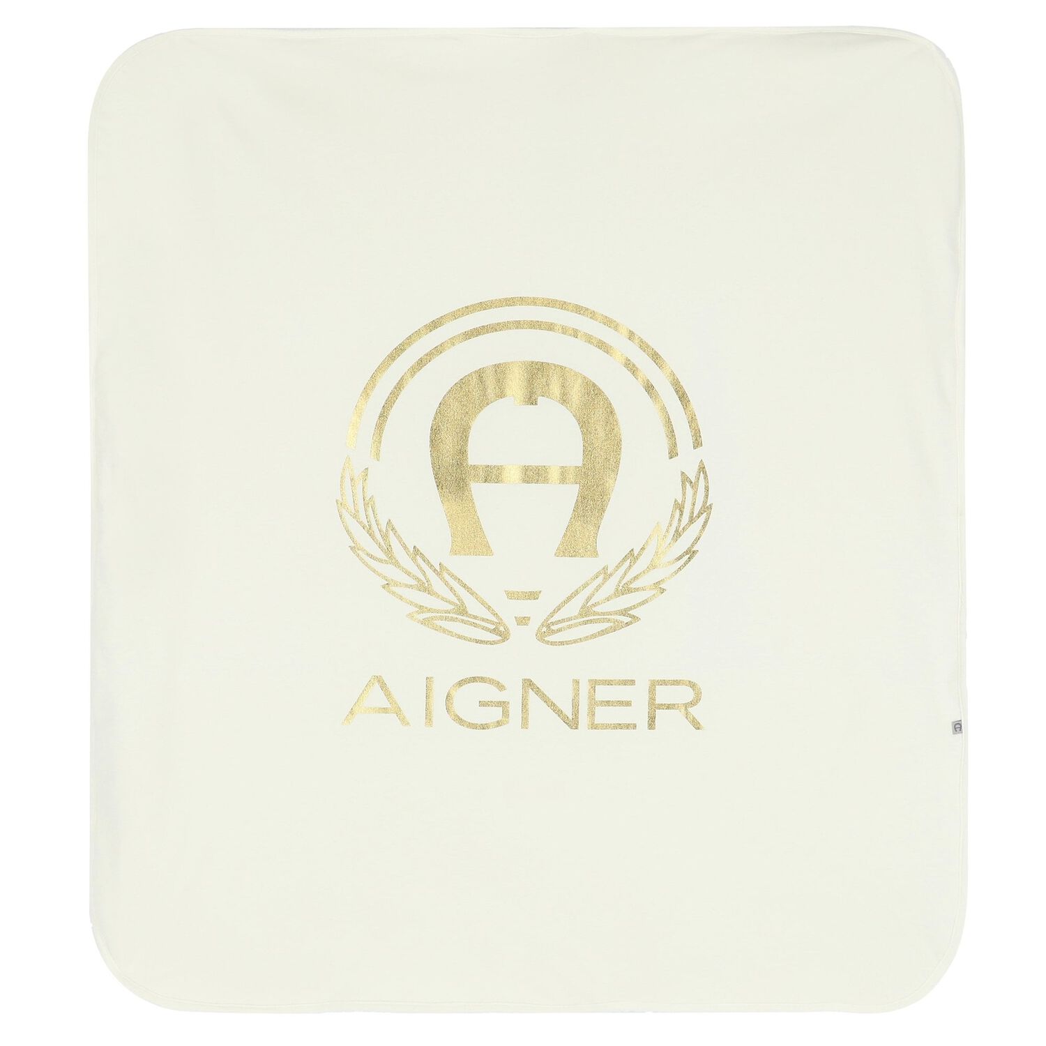 Ivory & Gold Logo Baby Blanket, 1, hi-res