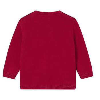 Younger Boys Red Knitted Jumper