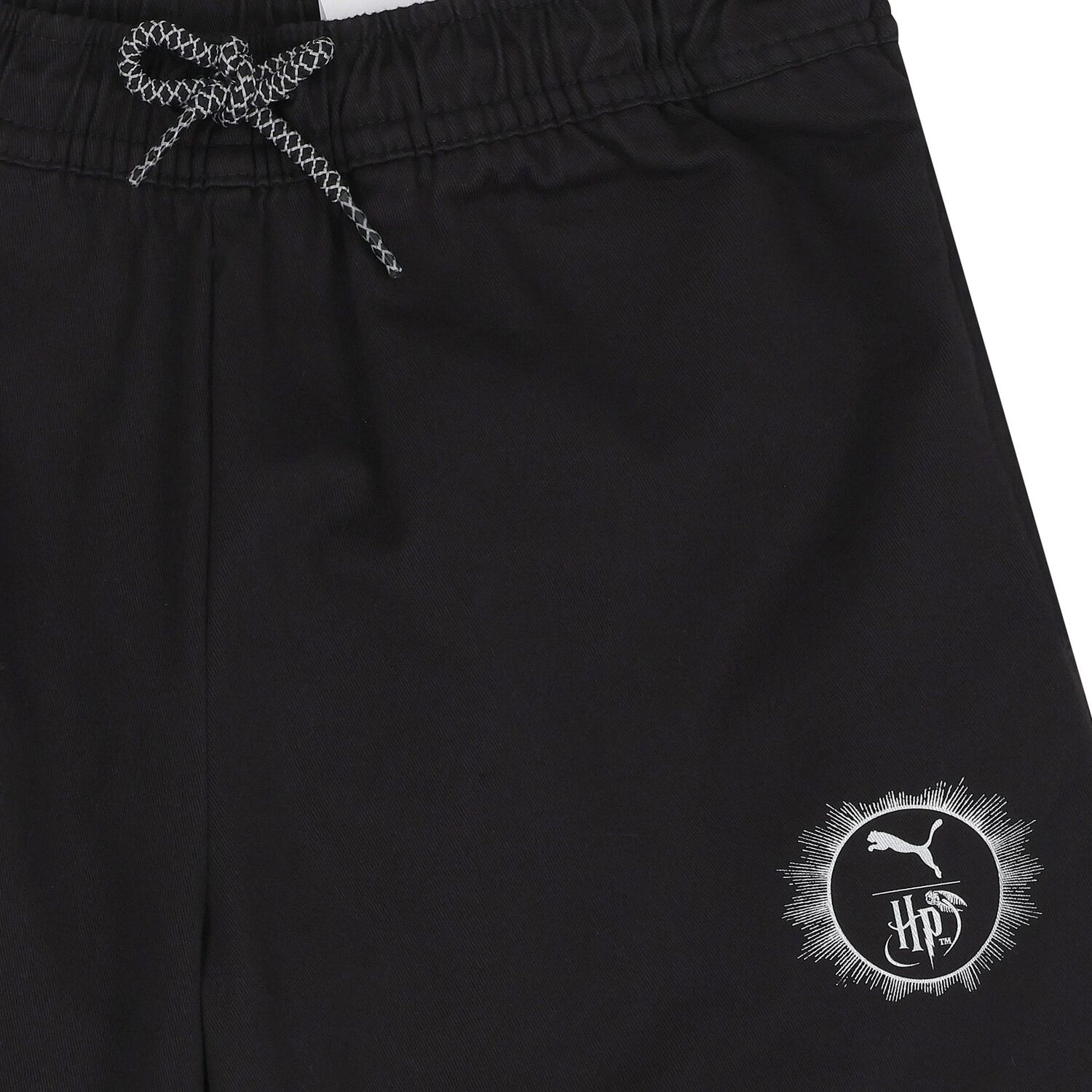 Boys Black Harry Potter Logo Shorts, 1, hi-res