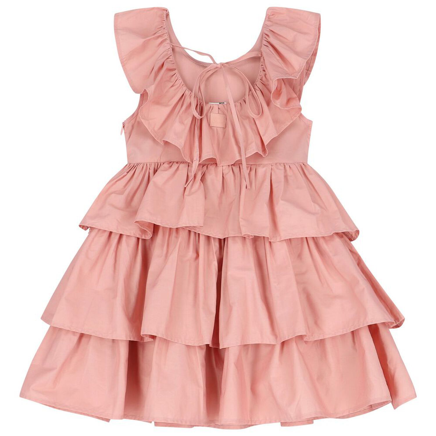Girls Pink Ruffled Dress, 1, hi-res