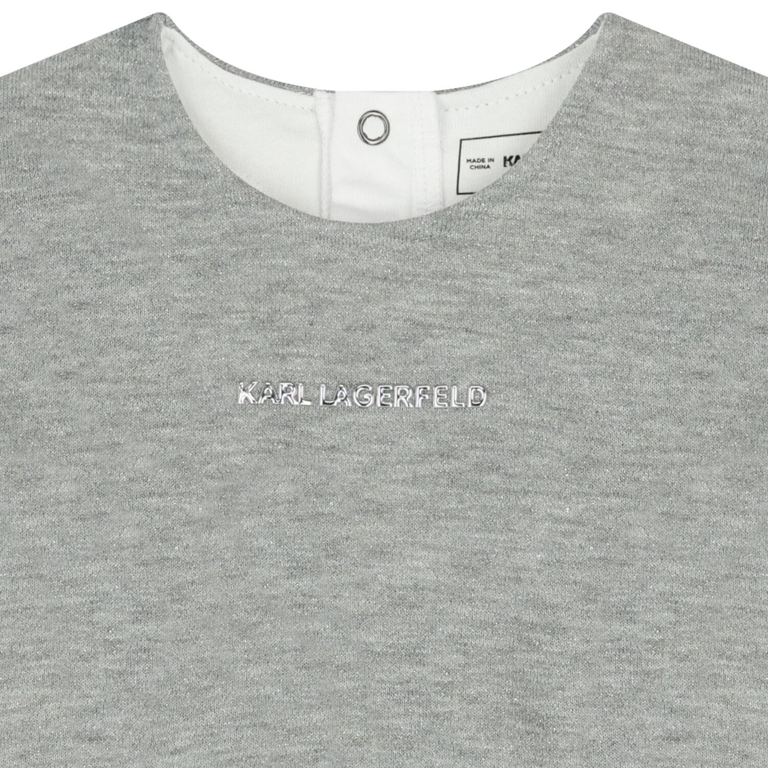 Younger Girls Grey & White Logo Skirt, 1, hi-res