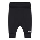 Baby Boys Black & White Logo Reversible Trousers Set, 1, hi-res