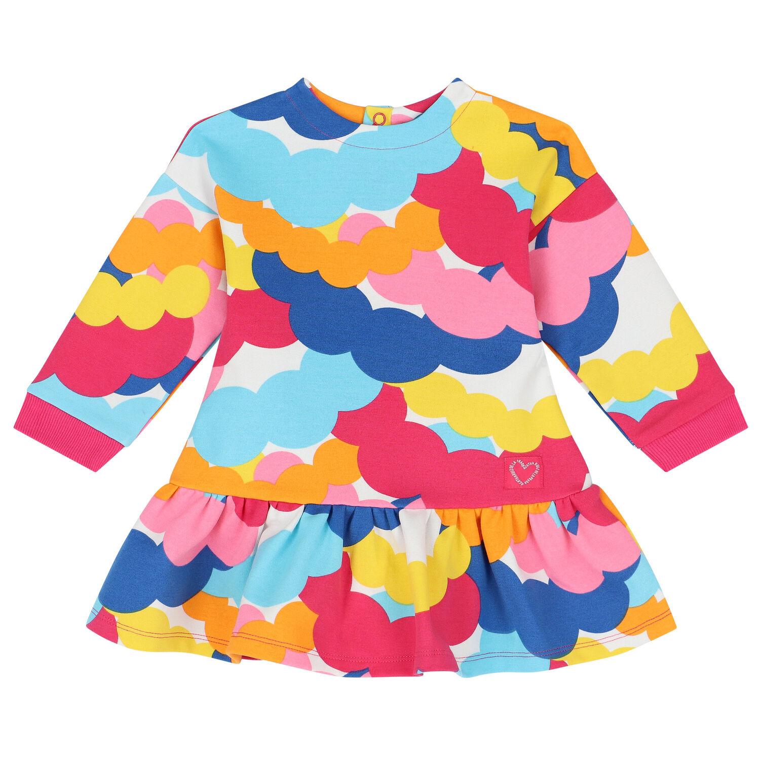 Girls Multi-Coloured Circles Dress Set, 1, hi-res