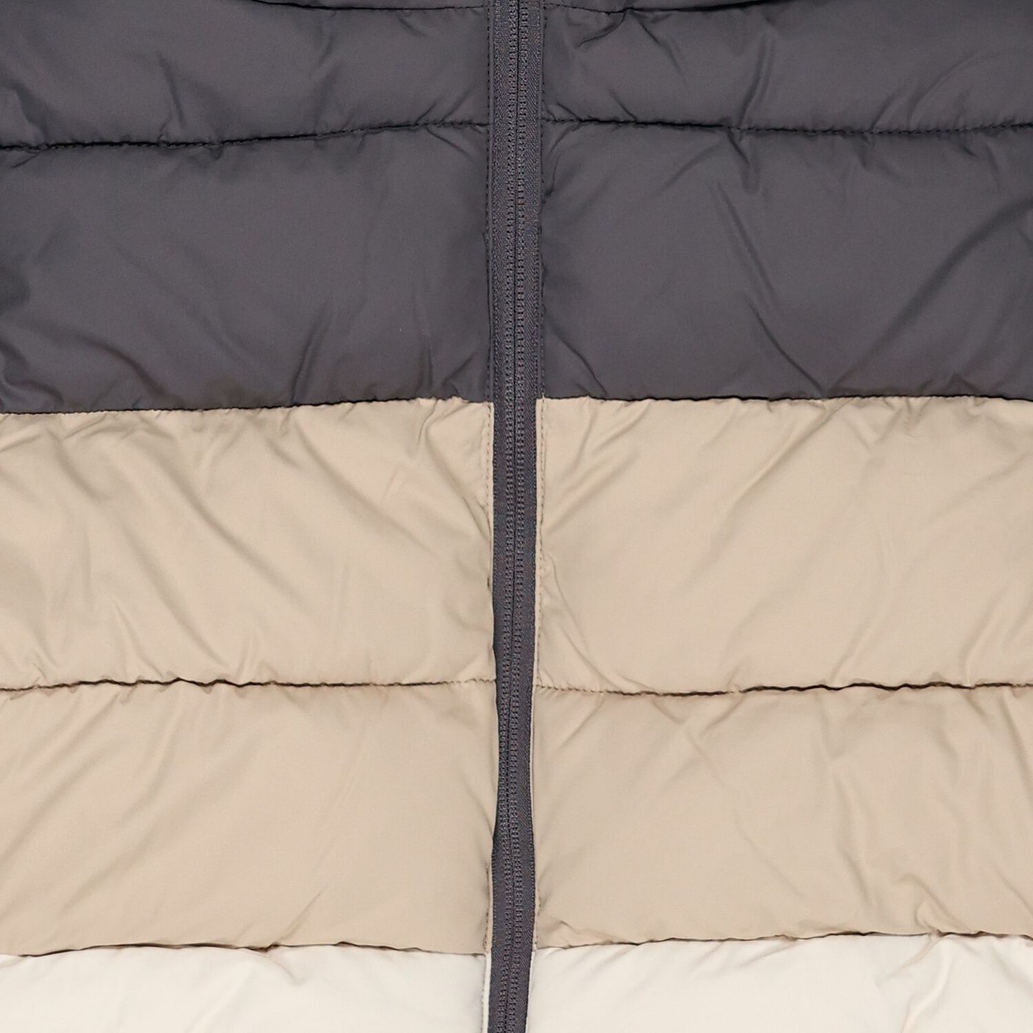 Boys Grey & Beige Padded Puffer Jacket, 1, hi-res