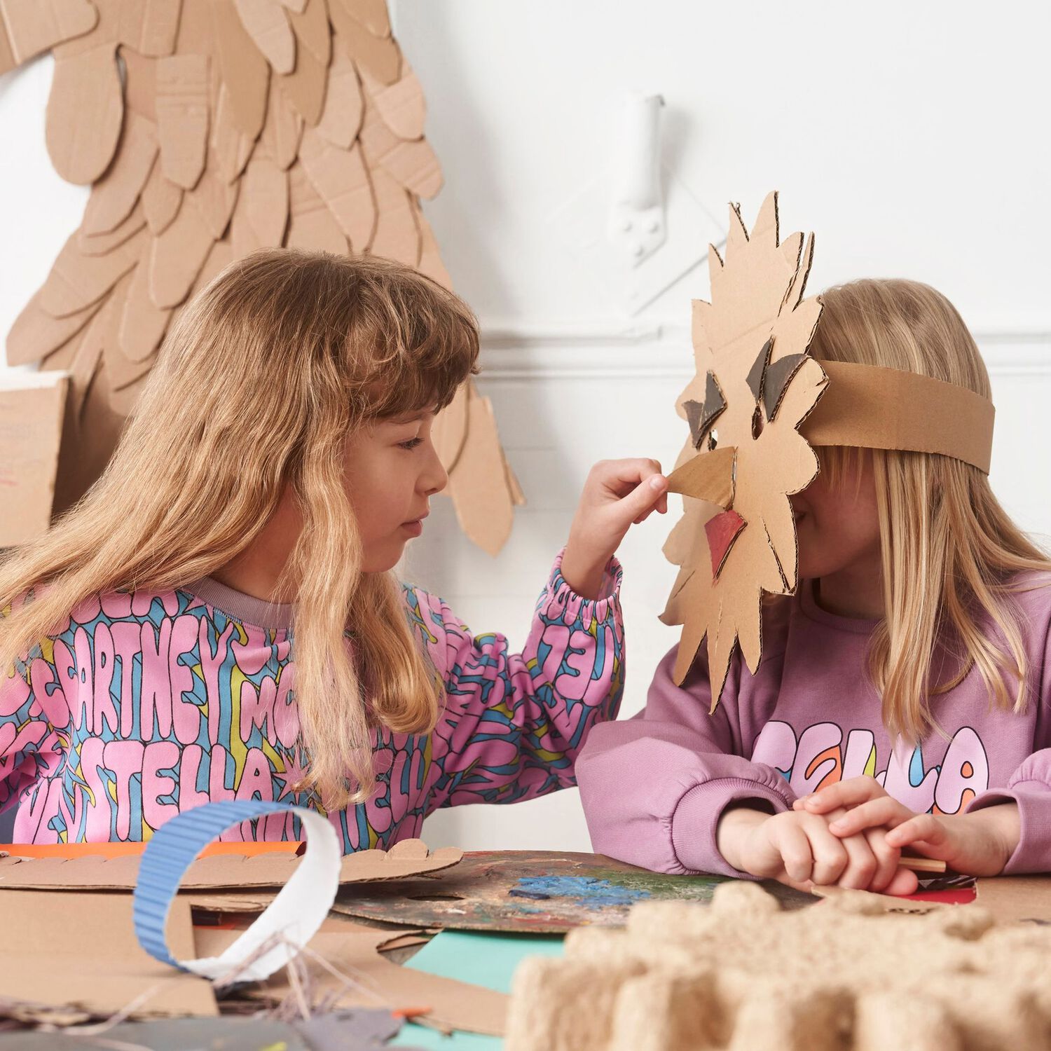 Girls Pink Logo Sweatshirt, 1, hi-res image number null