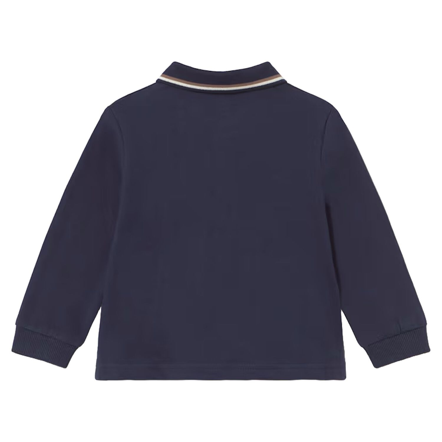 Younger Boys Navy Blue Fox Polo Shirt, 2, hi-res