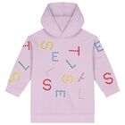 Girls Purple Logo Hooded Dress, 1, hi-res