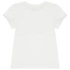 Girls White Logo T-Shirt, 1, hi-res