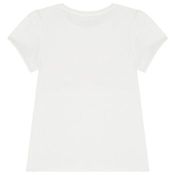 Girls White Logo T-Shirt