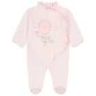 Baby Girls Pink Ruffled Babygrow, 1, hi-res