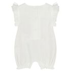 Baby Girls Ivory Bunnies Romper, 1, hi-res