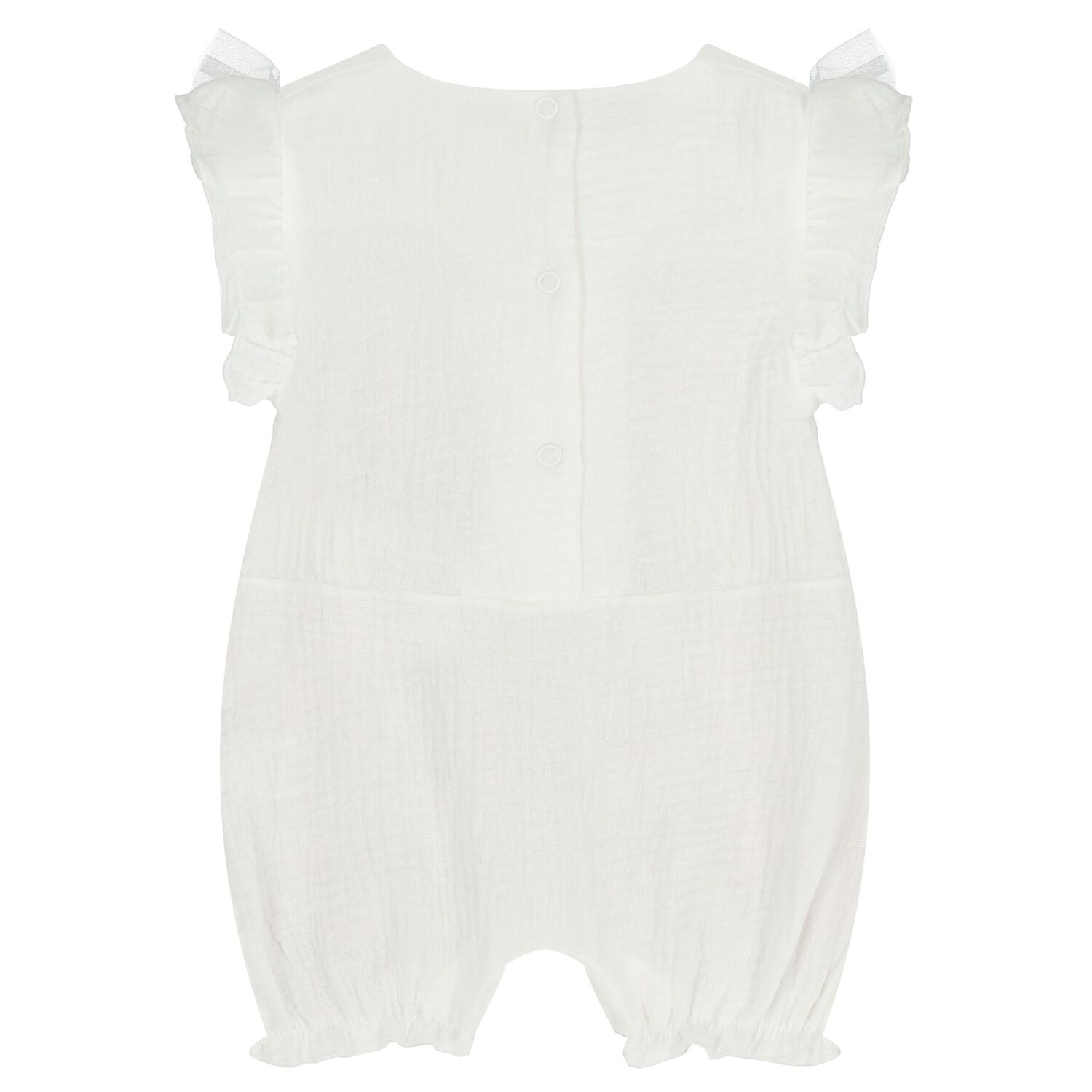 Baby Girls Ivory Bunnies Romper, 1, hi-res